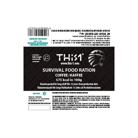 Baton survivalowy THIS-1 kawa z kofeiną 100 g/562 kcal
