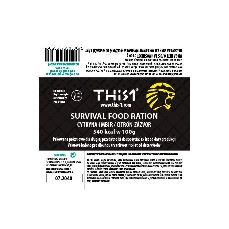 Baton survivalowy THIS-1 cytryna/imbir 100 g/540 kcal